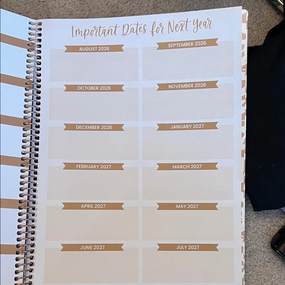 Bloom Daily Planner - Tan leopard 2025-2026